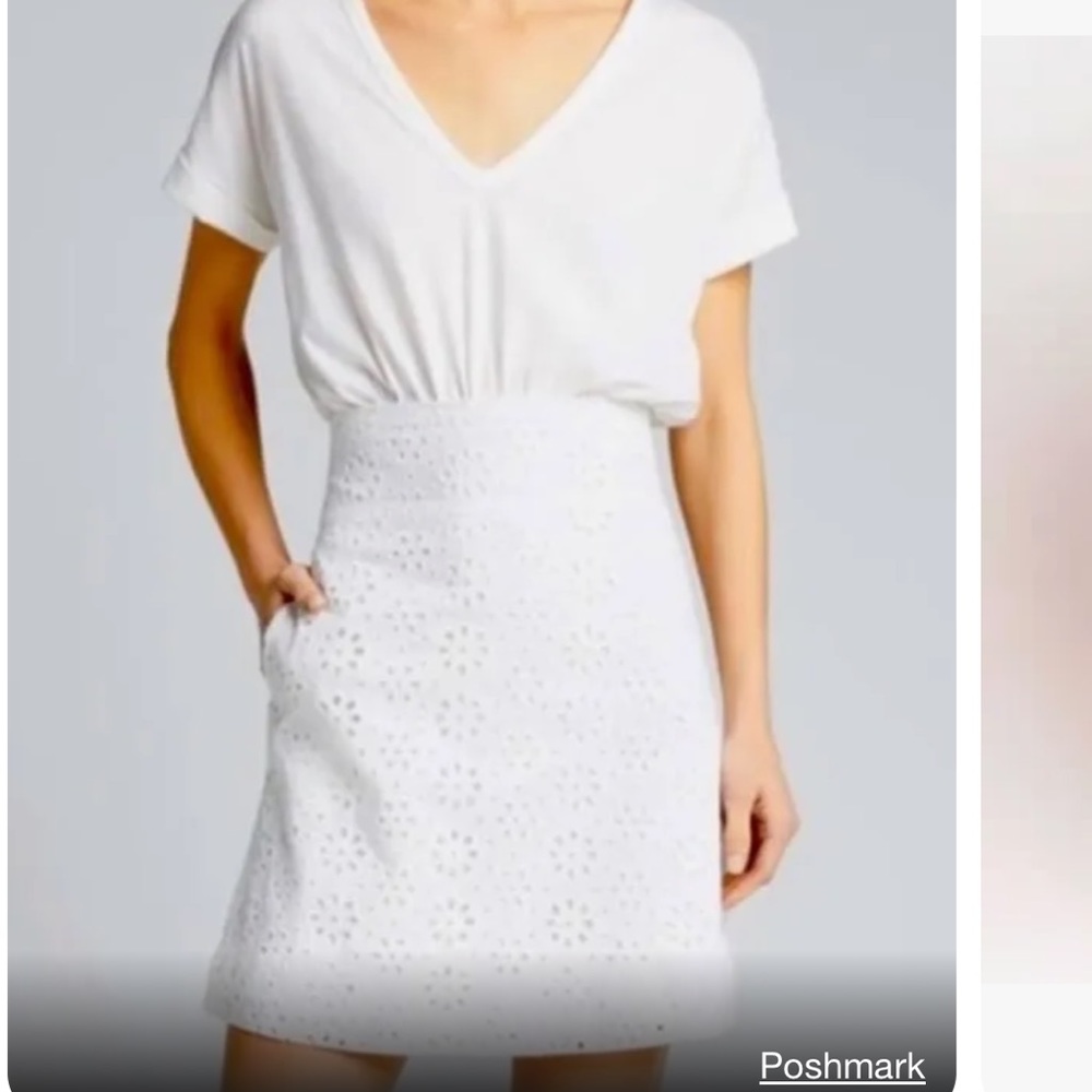 Veronica Beard Jiya Combo Mini Dress in White